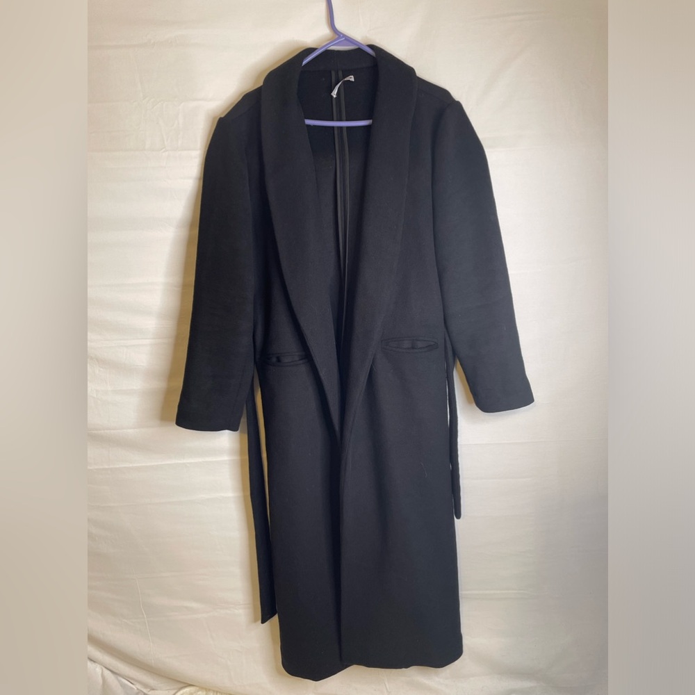EUC Reformation Wool Blend Belted Coat // Size XL